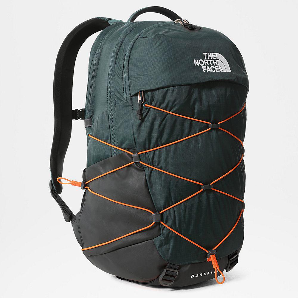 The North Face Borealis Ανδρικα Σακιδιο Πλατησ - Βαθυ Πρασινο / Κοκκινα Πορτοκαλι (MCEA32817)